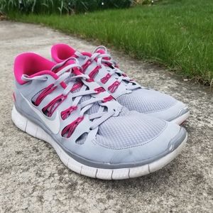 Nike Free 5.0+ Womens Grey/Pink
